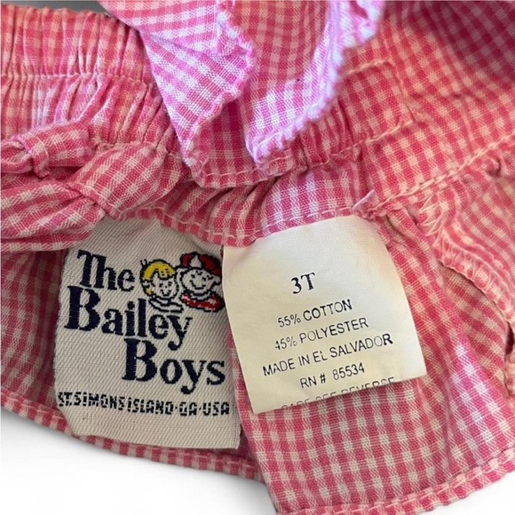 The Bailey Boys Pink and white smocked mermaid bikini swim top size 3T - Picture 6 of 6